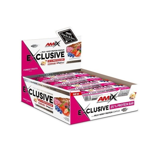 Amix Exclusive Protein Bar Box - 12x85g - Forest Fruit